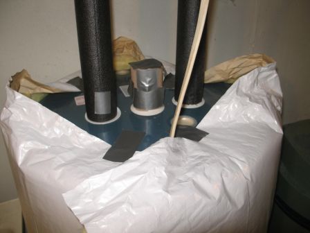 taping water heater top