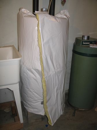 Water Heater blanket temp wrapped